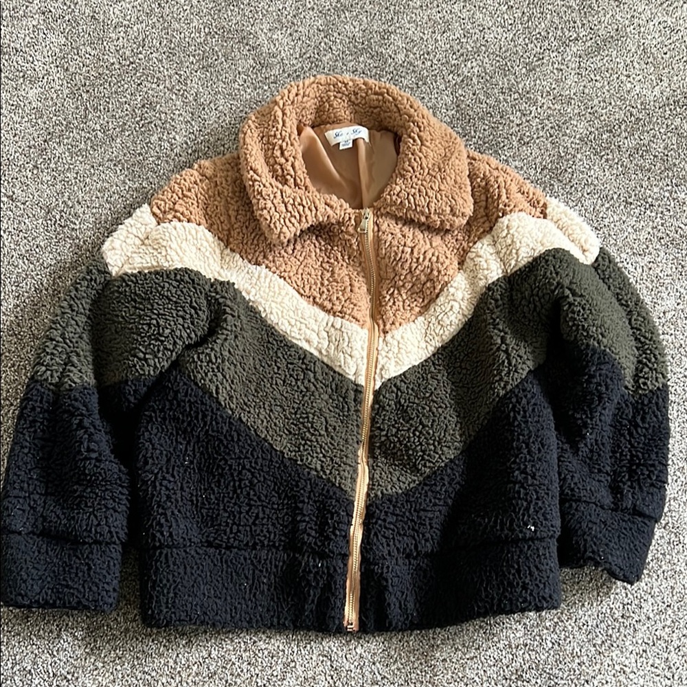 Colorblock Sherpa Jacket